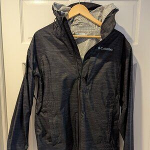 Columbia Men's Rain Jacket, Black, Medium
